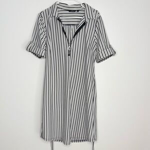 Mlle Gabrielle Monochrome Striped Dress